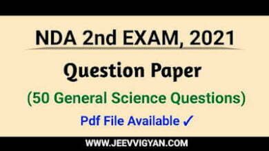 nda 2nd 2021 question paper